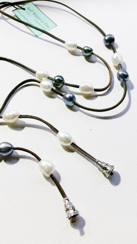 NEOPRENE & LEATHER NECKLACES, LARIATS