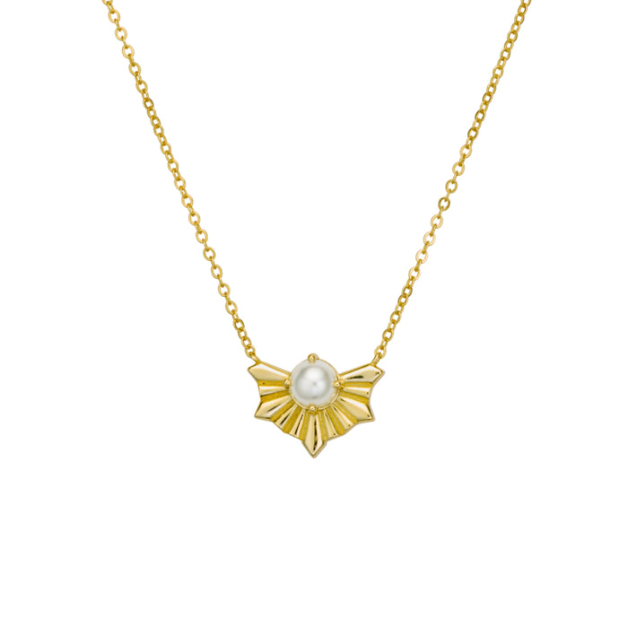 ART DECO PETITE PLATED NECKLACE