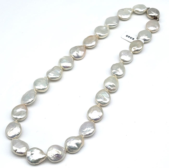 BAROQUE COIN FRESHWATER PEARL STRAND
