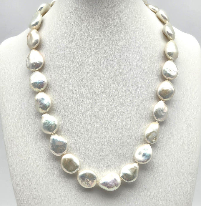 BAROQUE COIN FRESHWATER PEARL STRAND