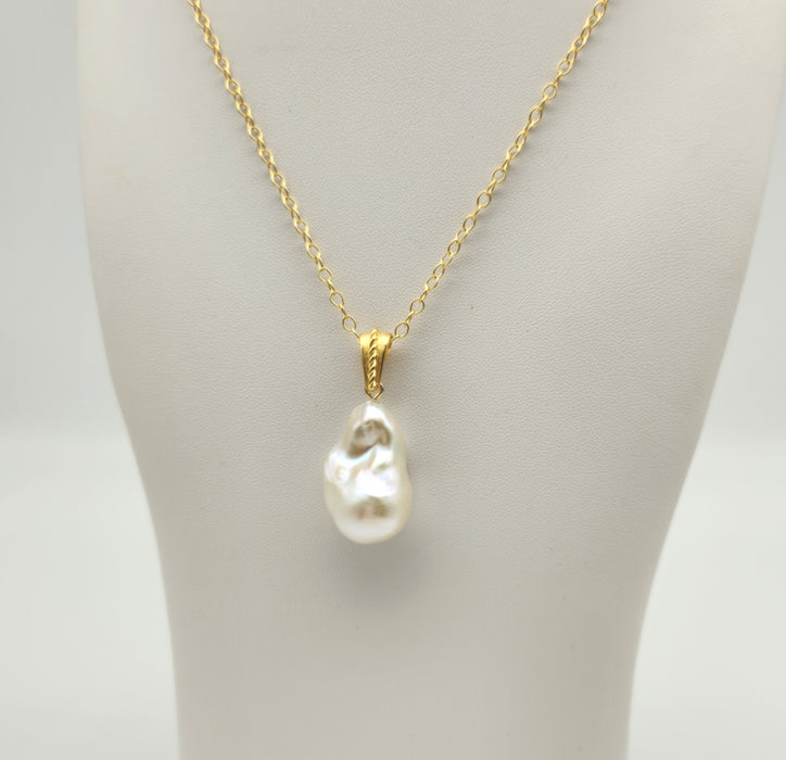 LARGE BAROQUE PEARL PENDANT