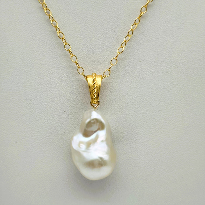 LARGE BAROQUE PEARL PENDANT