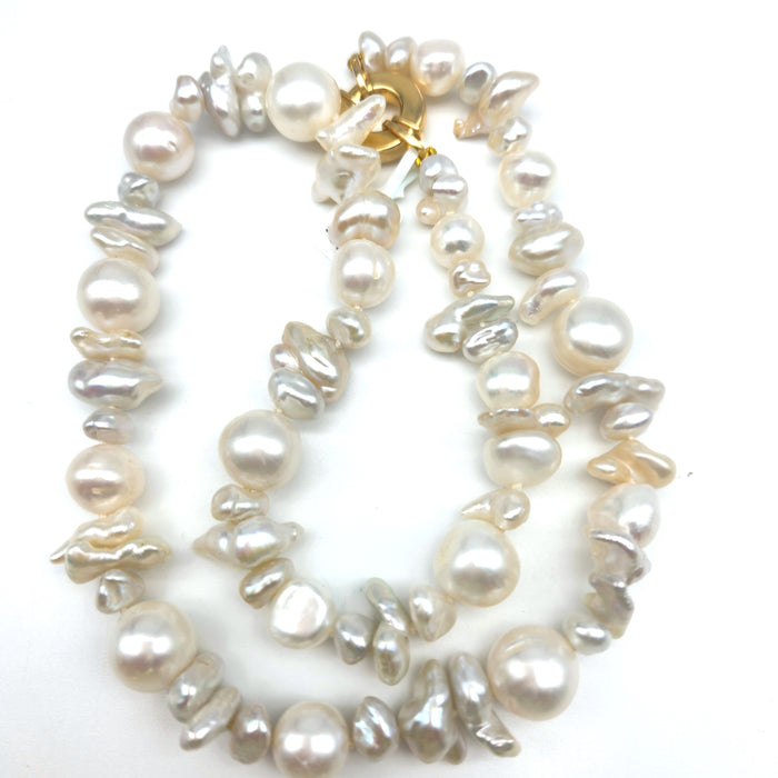 PEARL TREASURE STRING OF CULTURED & KESHI