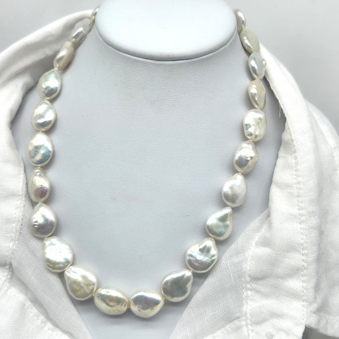 BAROQUE COIN FRESHWATER PEARL STRAND