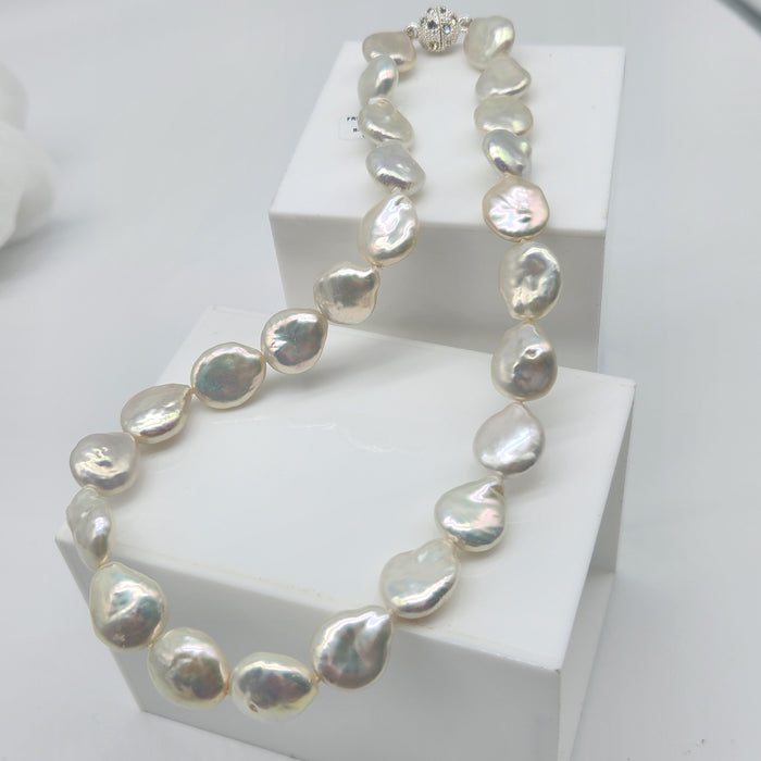 BAROQUE COIN FRESHWATER PEARL STRAND