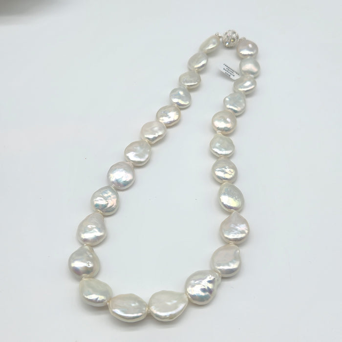BAROQUE COIN FRESHWATER PEARL STRAND