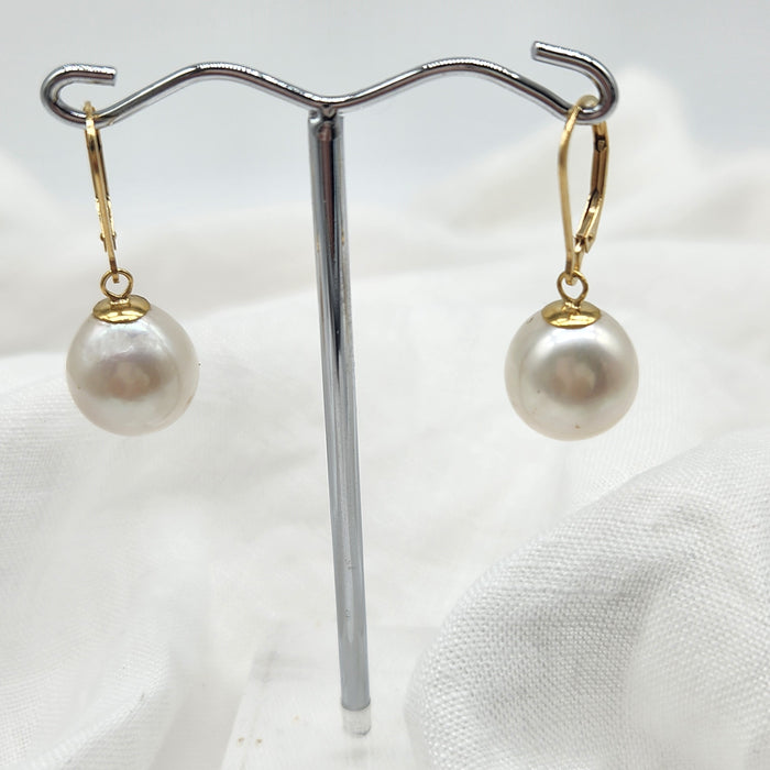 14/20 GOLD FILLED DETACHABLE HUGGIE WITH 12mm FRESHWATER PEARLS