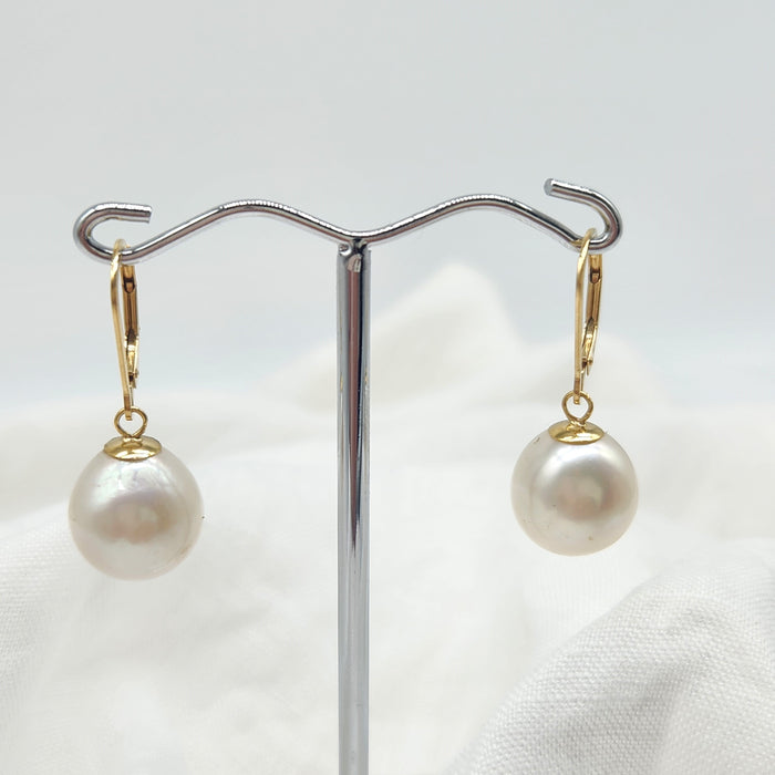 14/20 GOLD FILLED DETACHABLE HUGGIE WITH 12mm FRESHWATER PEARLS