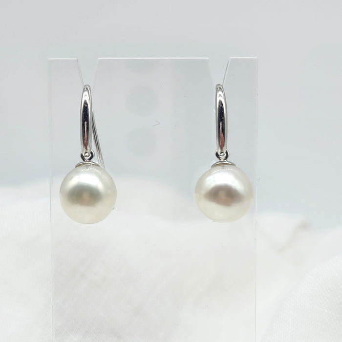 AUSTRALIAN SOUTH SEAPEARLS, STERLING SILVER FRENCH HOOKS