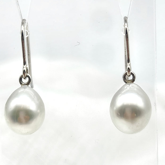AUSTRALIAN SOUTH SEA PEARLS, STERLING SILVER FRENCH HOOKS