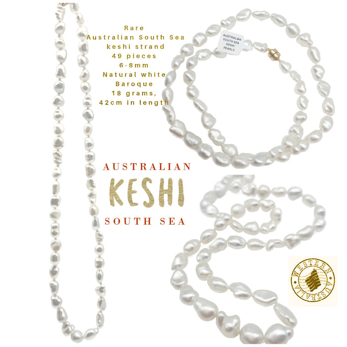 AUSTRALIAN SOUTH SEA KESHI STRAND