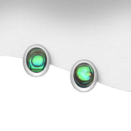 ABALONE SHELL OVAL STUDS